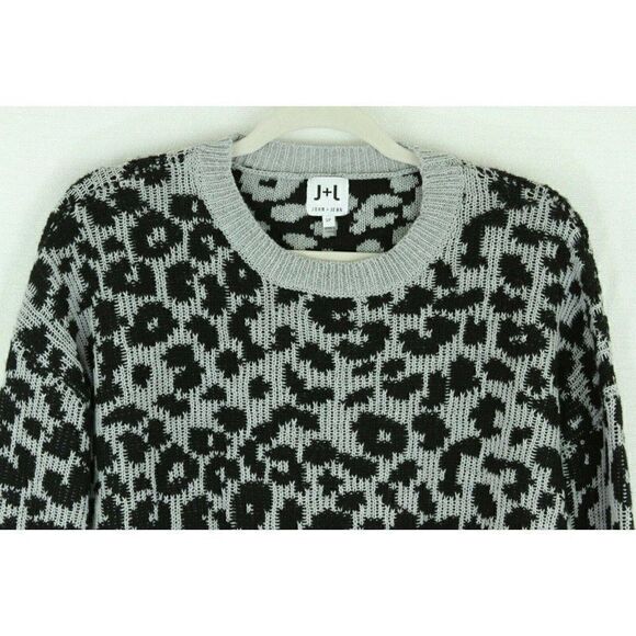 John & Jenn Cropped Sweater Leopard - Picture 2 of 5